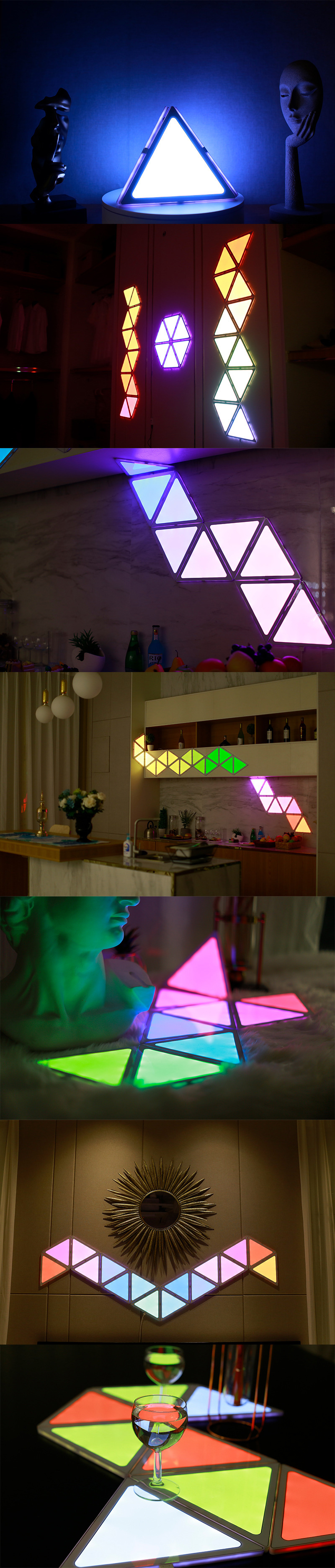 Led triangle wall panels on sale